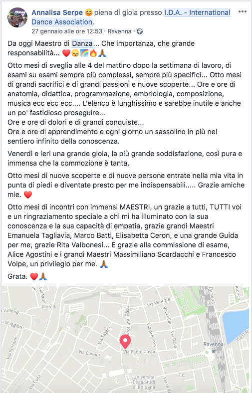 post1 fb Maestro di danza Ravenna