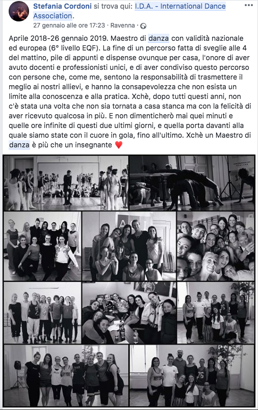 post2 fb Maestro di danza Ravenna