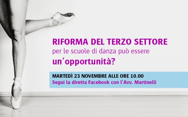 Riforma del terzo settore: per le scuole di danza può essere un&#039;opportunità?